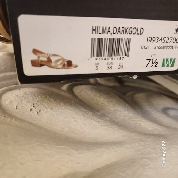 Naturalizer "Hilma" dark gold Sandals. NIB. Size 7.5 Wide - Picture 3 of 11